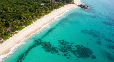 Obraz premium Tropical beach aerial view