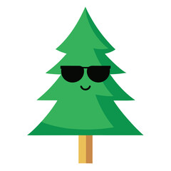 Obraz premium christmas tree vector illustration