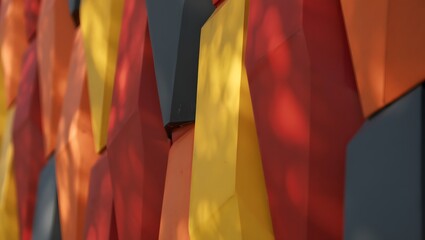 Abstract geometric colorful background design with red yellow and gray shapes art