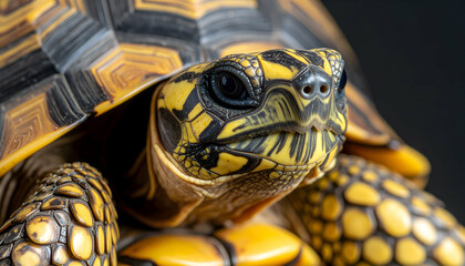 Obraz premium Yellowfooted Tortoise Closeup.