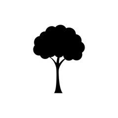 Beautiful Black Silhouette Tree Side View Natural Environment Graphic Design