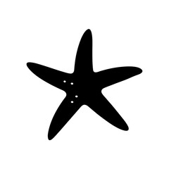 Fototapeta premium Elegant Starfish Silhouette Ocean Marine Life Aquatic Creature Design Graphic