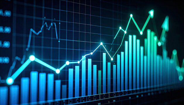 clean and modern sales growth chart