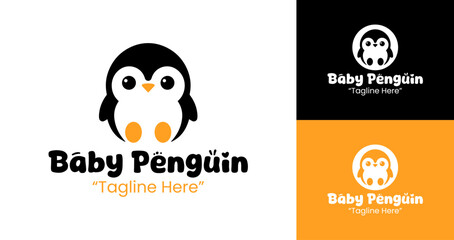 Playful Baby Penguin Logo for Kids Event Branding and Promotion
