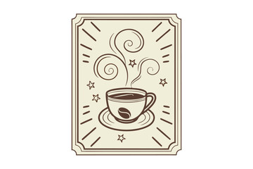 Vintage coffee label and badge set with retro design elements