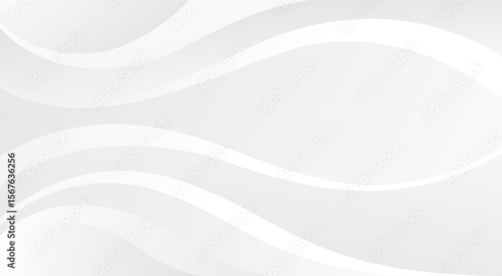 Poster light background with gradient curved lines. abstract white dynamic glowing stripes.