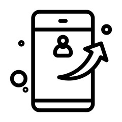 outgoing call line icon