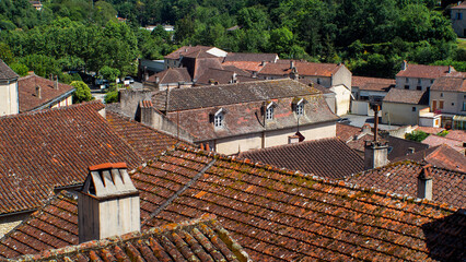 Village de Puy-l'évêque, dans le département du Lot
