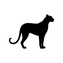 Fototapeta premium A Cheetah Silhouette In Profile For The Fastest Land Animal In Africa