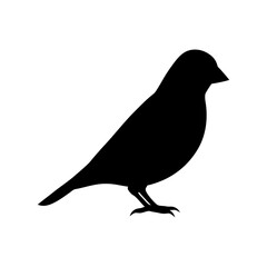 Obraz premium A Simple Canary Silhouette In Profile For A Common And Cheerful Songbird