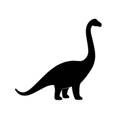 A Brachiosaurus Silhouette In Side View For A Giant Herbivore Dinosaur