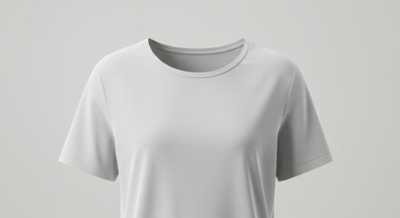 Plain, light gray t-shirt mockup