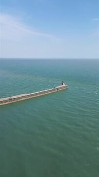 Mandvi Beach and Old Port Mandvi , 4K Aerial Drone Shot for Reel, Vertical