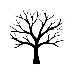 A Single Complex Bare Tree Branch For A Detailed And Intricate Vector