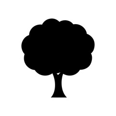 A Simple Round Topped Tree Icon For A Minimalist Nature Logo Design