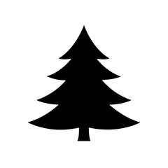 A Simple Iconic Silhouette Of An Undecorated Christmas Tree Icon