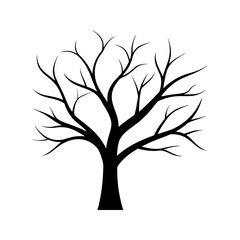 A Single Bare Tree Branch Silhouette For A Minimalist And Stark Art