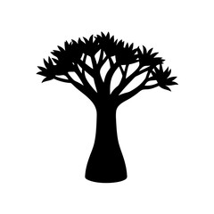 A Silhouette Of A Quiver Tree For A Unique And Exotic Plant Vector
