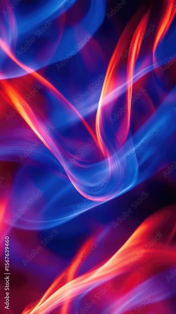 Poster a close-up shot of a bright red and blue background, suitable for use in graphics design or as a tex