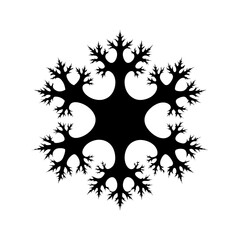 Fractal Tree Silhouette With Branches Repeating In A Geometric Pattern
