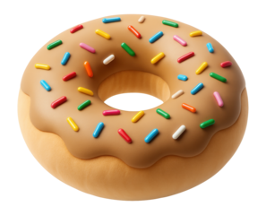 A large, donut-shaped plush pillow toy with colorful sprinkles, perfect for a fun-themed guest room.