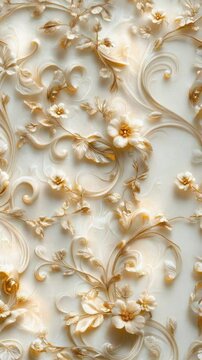 A close-up view of a wall covered in colorful flowers