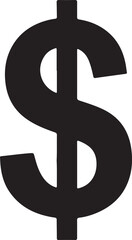 dollar sign on white background