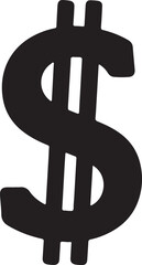 dollar sign on white background