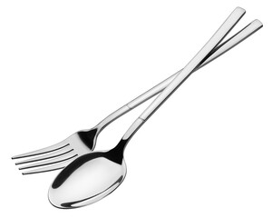 Fork, Spoon, cutlery isolated on white background, full depth of field