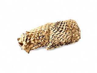 Textured brown paper used as protective wrap, suitable for showcasing eco-packaging alternatives...