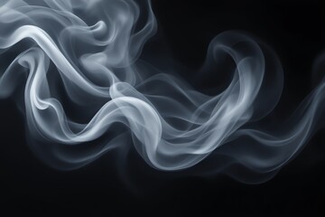 Fototapeta premium Ethereal Smoke Swirls on Dark Mysterious Background Wallpaper Abstract