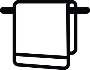Towel Hanger Icon in Line Style