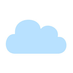 Cloud icon vector illustration. Simple cloud flat icon.