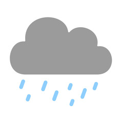 Heavy rain weather icon vector illustration. Weather forecast flat icons.