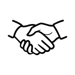 Obraz premium handshake vector illustration on transparent background