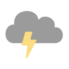 Cloud with storm icon vector illustration. Weather forecast vector illustrations.