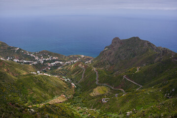 Taganana village and coastal view