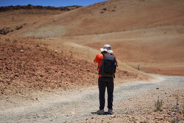 Photographer on Montaña Blanca trail