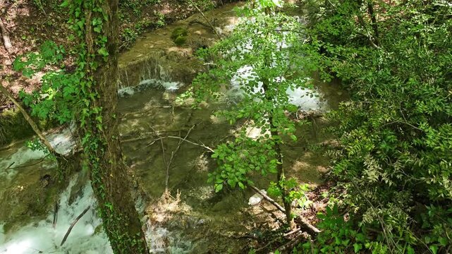 Bachkovo waterfalls cascade in Rhodopes Mountain, Plovdiv region, Bulgaria
