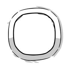 vector silhouette circle banner frame