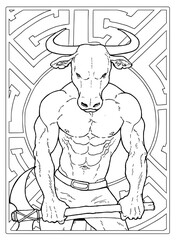 Minotaur Coloring Page