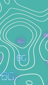 Animation of 6g over green background with isohypses