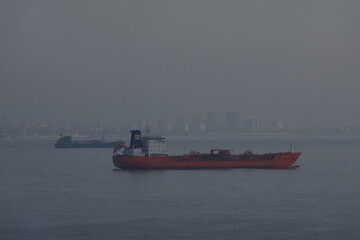 Schiff auf Reede, Hafen, Transatlantik Kreuzfahrt Rio de Janeiro Salvador Maceio Recife Praia Santa...