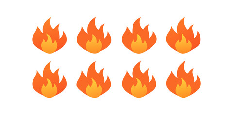 Burning fire flames vector illustration design for graphic and web design use