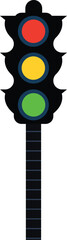 Traffic Light Illustration for Road Safety minimalist vector design. 