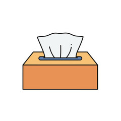 Vector Illustration of a Tissue Box Icon Clean, Simple Design for Websites and Applications