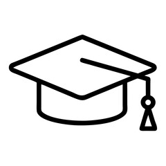 graduation cap vector icon on white