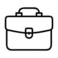 business briefcase icon isolated on white