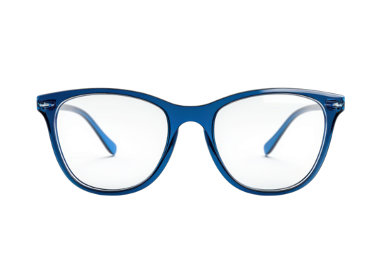 Blue Frame Eyeglasses Style Glasses Eyewear Frames Fashion Style Eyeglass Accessory Spectacles on transparent background