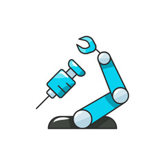 AI Scrub Nurse Icon, Automated Surgical Assistant.